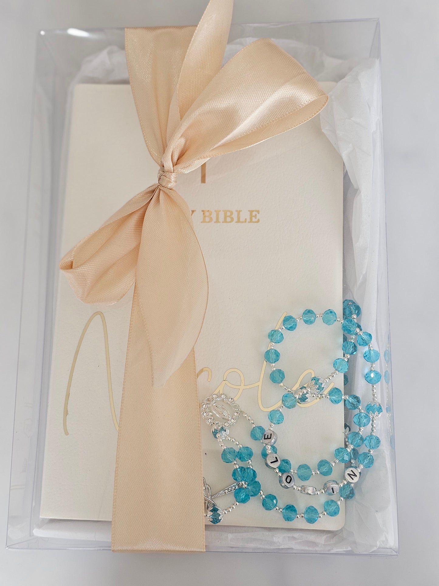 Personalised Rosary and Bible Pack