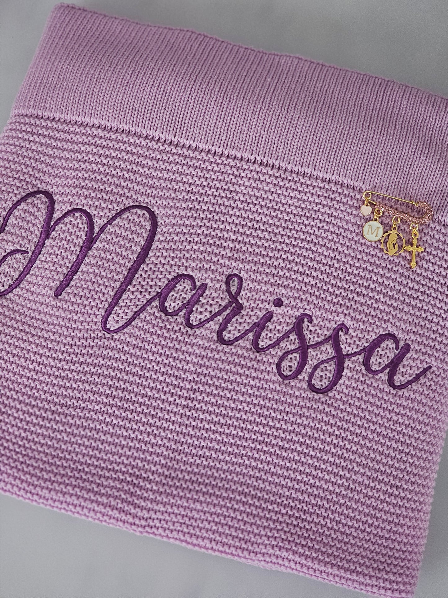 Embroidered Baby Blanket & Medium Pin Pack