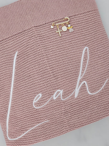 Embroidered Baby Blanket & Medium Pin Pack
