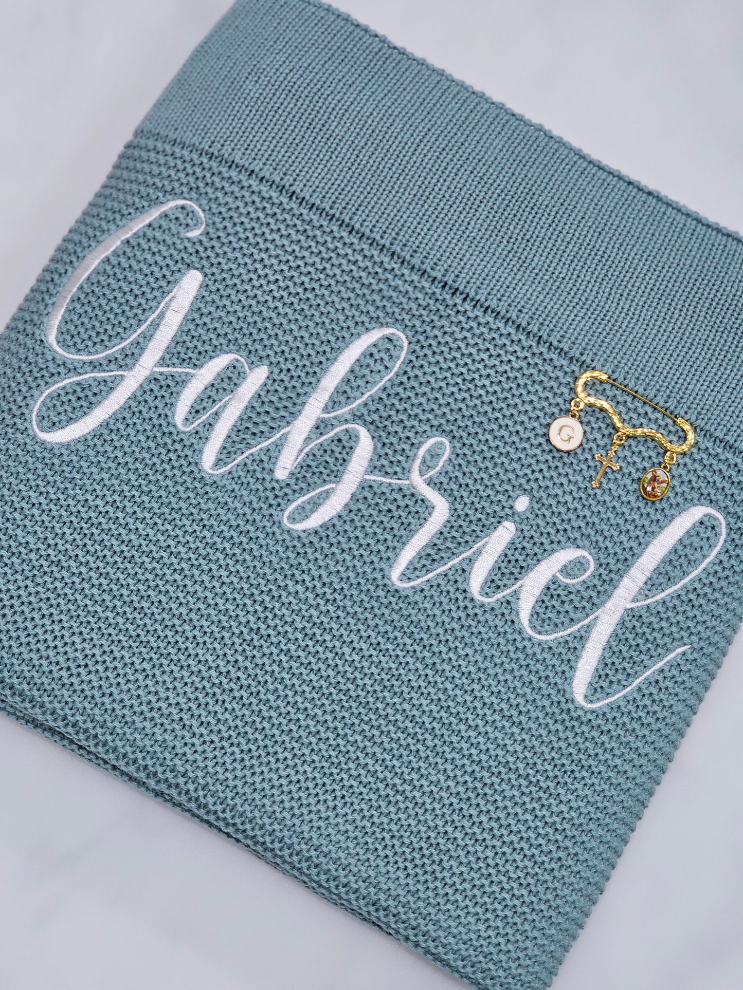 Embroidered Baby Blanket & Medium Pin Pack