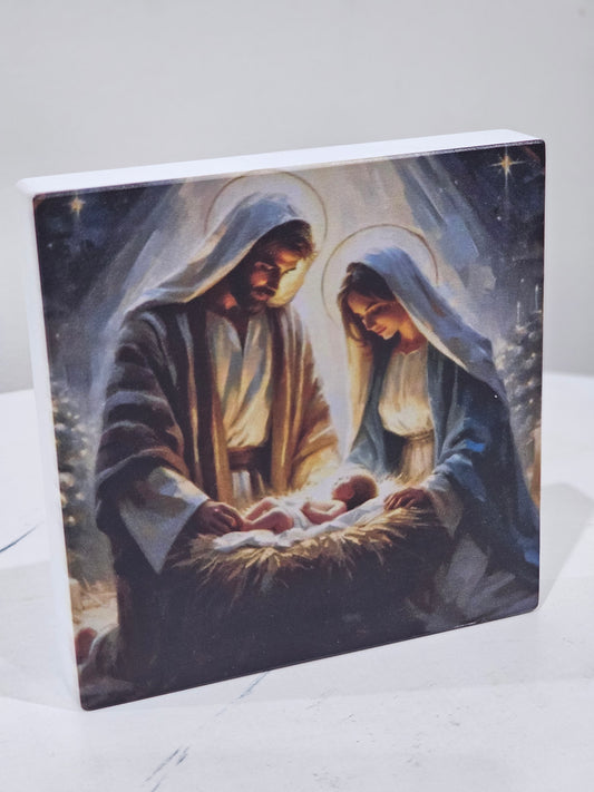 Nativity Stone Block