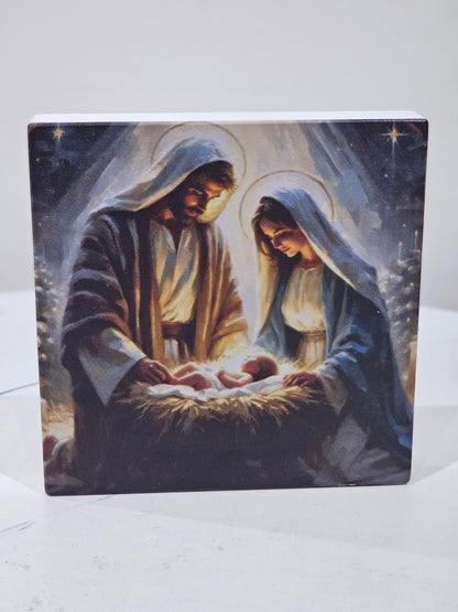 Nativity Stone Block