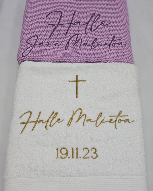 Embroidered Baby Blanket & Towel Pack