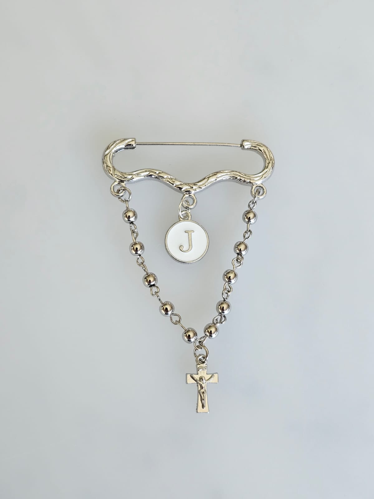 Personalised Rosary Baby Pin