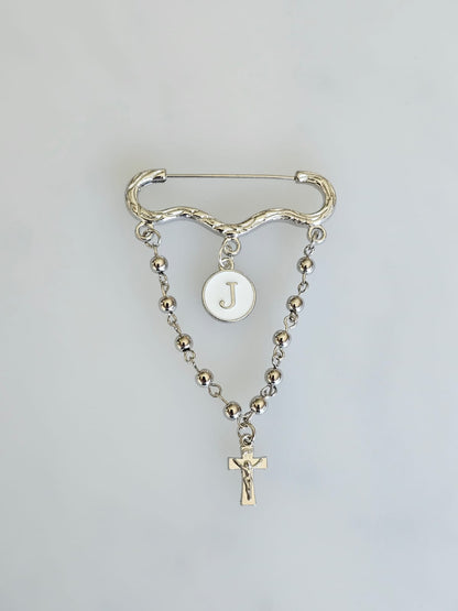 Personalised Rosary Baby Pin