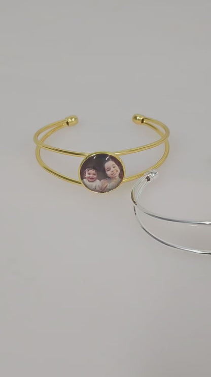 Adjustable Bangle with Photo