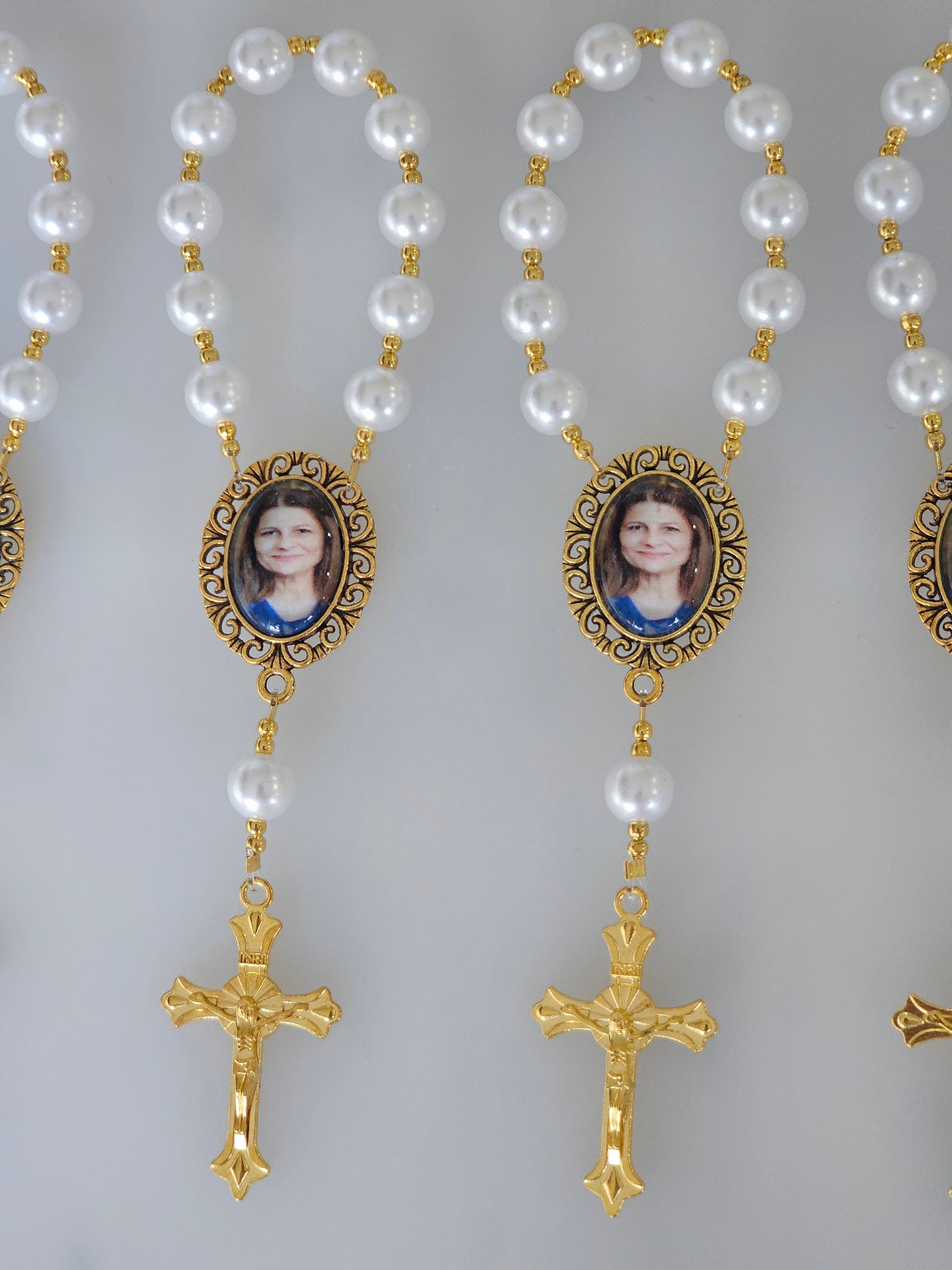 Mini Finger/Pocket Rosary with Photo