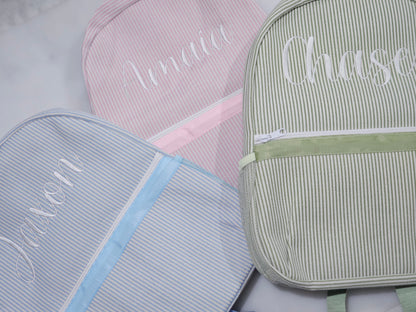 Embroidered Backpack - Striped