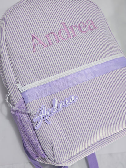 Embroidered Backpack - Striped