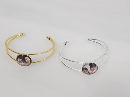 Adjustable Bangle with Photo