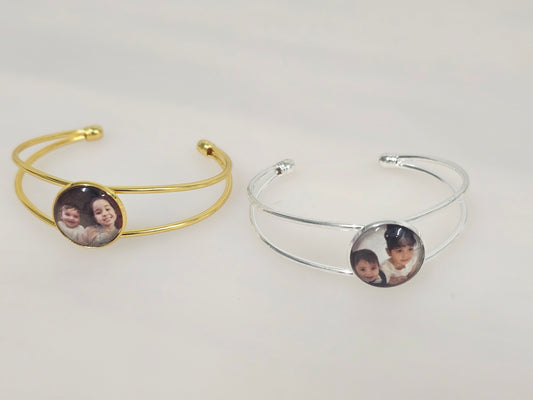 Adjustable Bangle with Photo