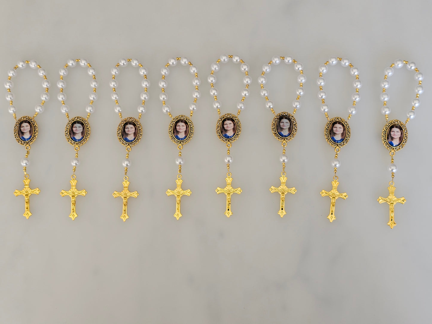 Mini Finger/Pocket Rosary with Photo