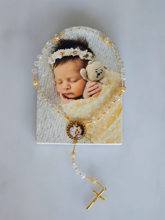 UV Printed Stone Block & Photo Car Rosary Pack