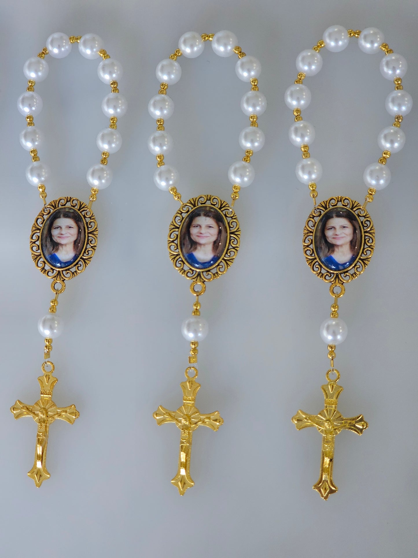 Mini Finger/Pocket Rosary with Photo