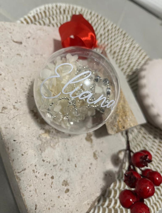 Personalised Bauble with Rosary