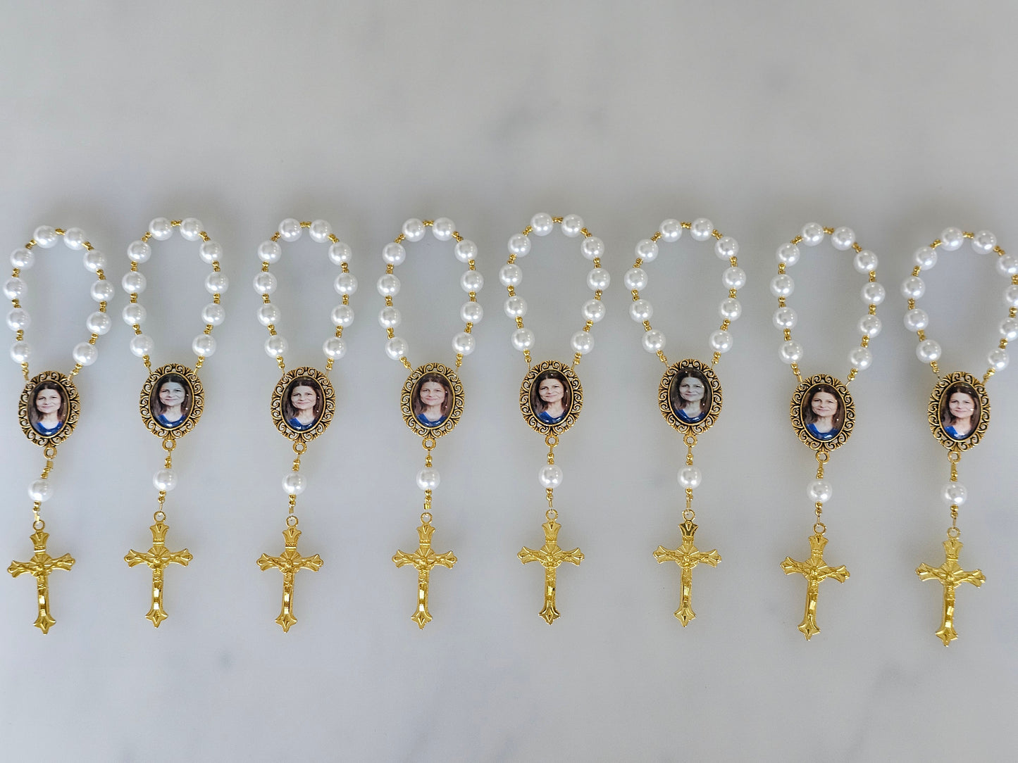 Mini Finger/Pocket Rosary with Photo