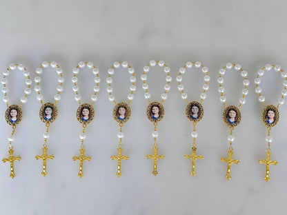 Mini Finger/Pocket Rosary with Photo