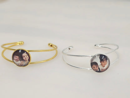 Adjustable Bangle with Photo